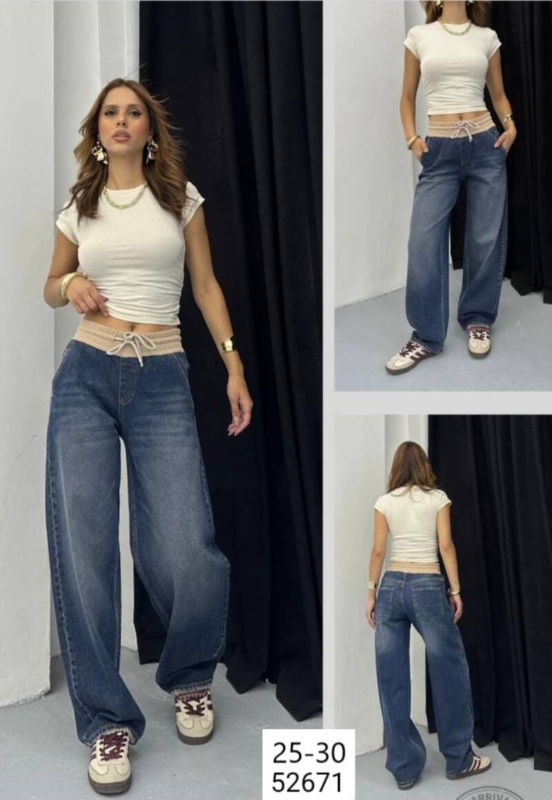 Spodnie damskie jeansy Roz 25-30, 1 Kolor Paczka 6 szt
